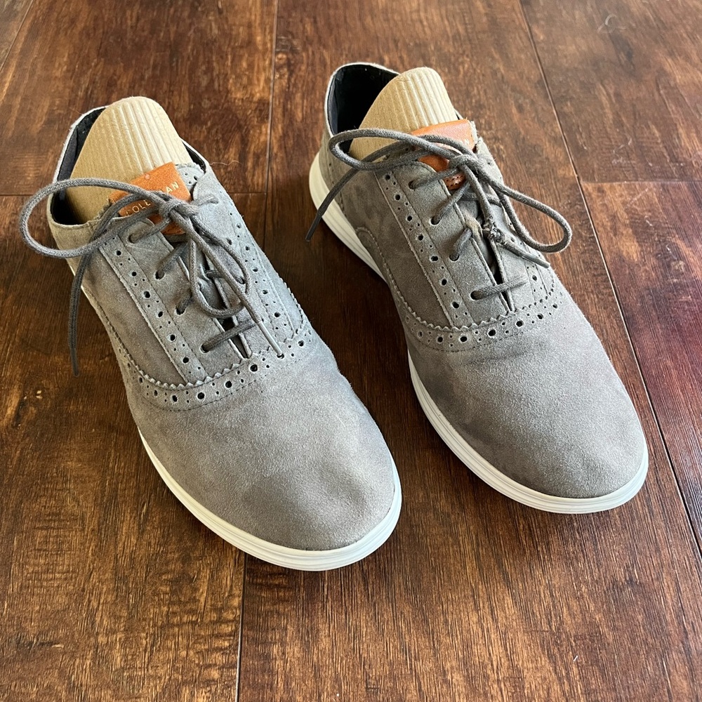 Cole Haan Grand Tour Oxford Sneakers in gray suede